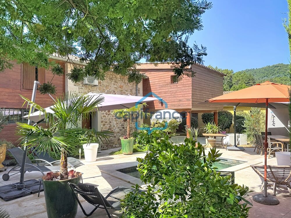 A vendre Anduze Mas en pierre 10 pièces 446 m2 dont 1 appart.132m2 + Piscine et Bassin naturel parking 20 voitures