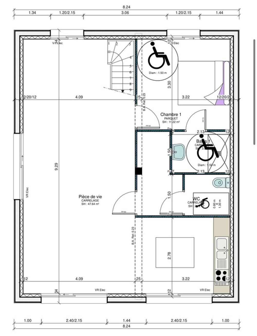 Vente Maison MAISON LA BAULE DE 130M2-LA BAULE QUARTIER BELSON-TERRAIN DE 635M2-GARAGE DE 16M2 La baule escoublac
