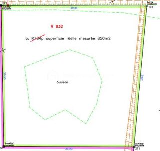  Terrain  vendre 850 m