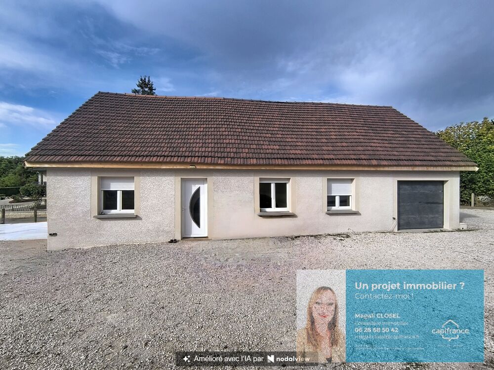 Maison de plain-pied de 2019  3 chambres  Terrain de plus de 800 m² Pierre de Bresse