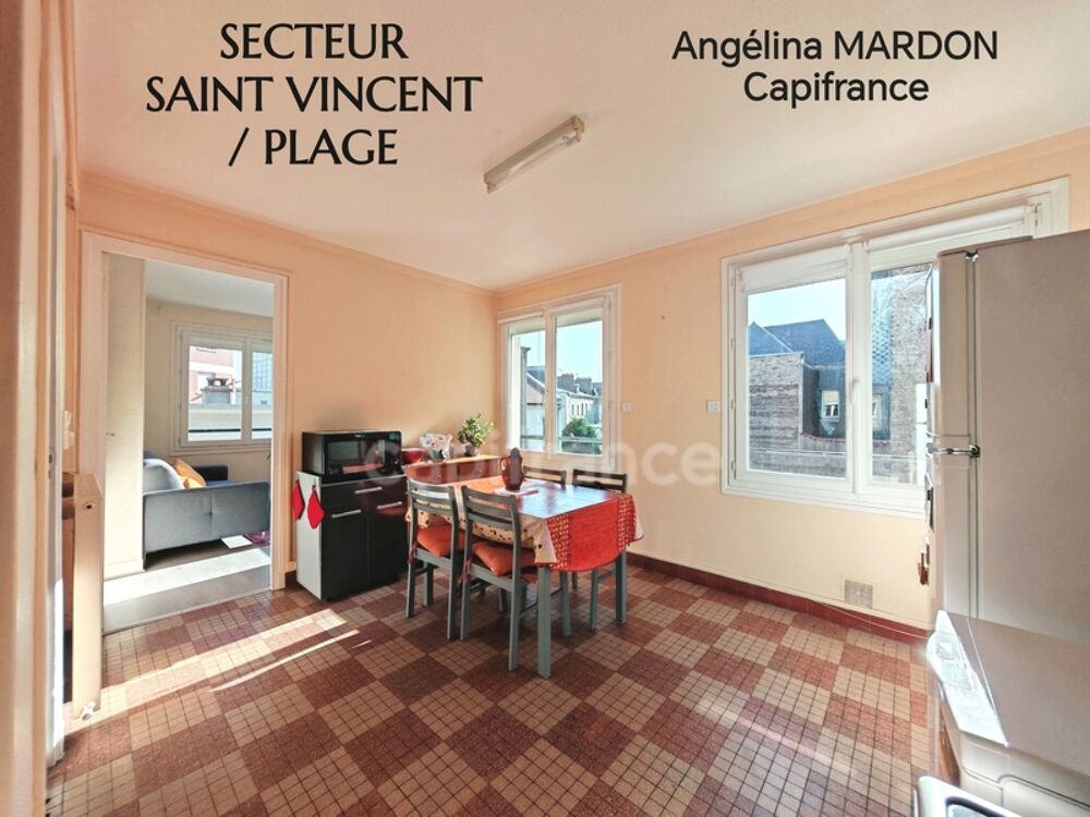 INVESTISSEMENT LOCATIF  T2 loué de 41 m² + cellier  Le Havre (SAINT-VINCENT / PLAGE)  Syndic bénévole