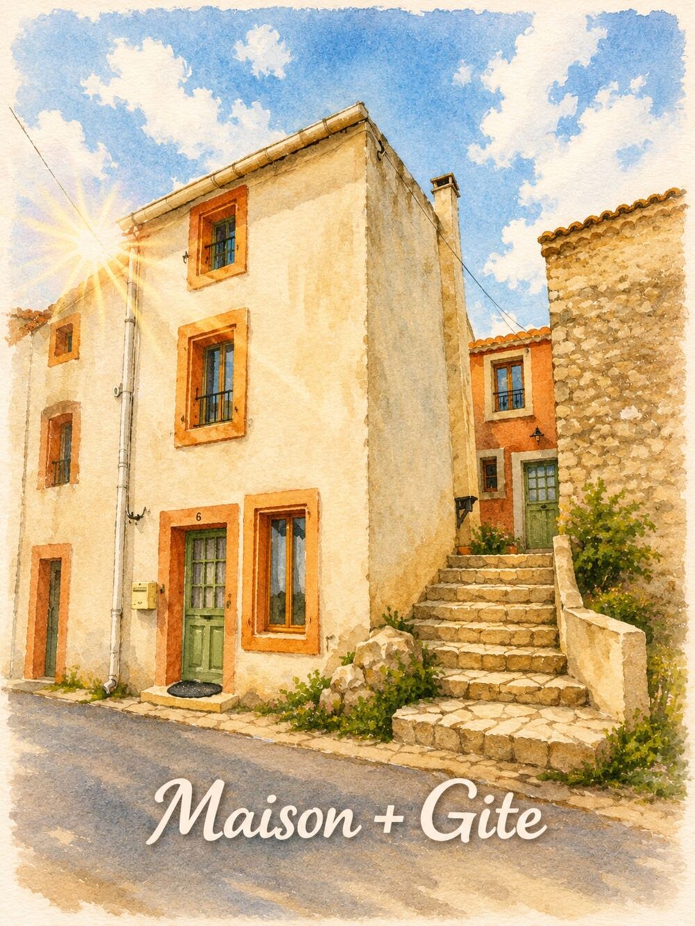 MAISON DE VILLAGE + GÎTE INDÉPENDANT  CANAL DU MIDI  PATIO ET TERRASSE TROPÉZIENNE