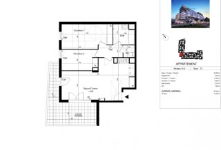  Appartement � vendre 3 pi�ces 66 m�