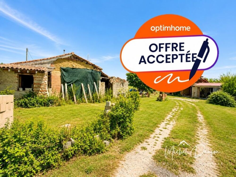 Ancienne ferme à réinventer sur 6 000 m² de terrain avec vue panoramique sur la campagne du Lauragais