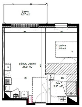  Appartement � louer 2 pi�ces 39 m�
