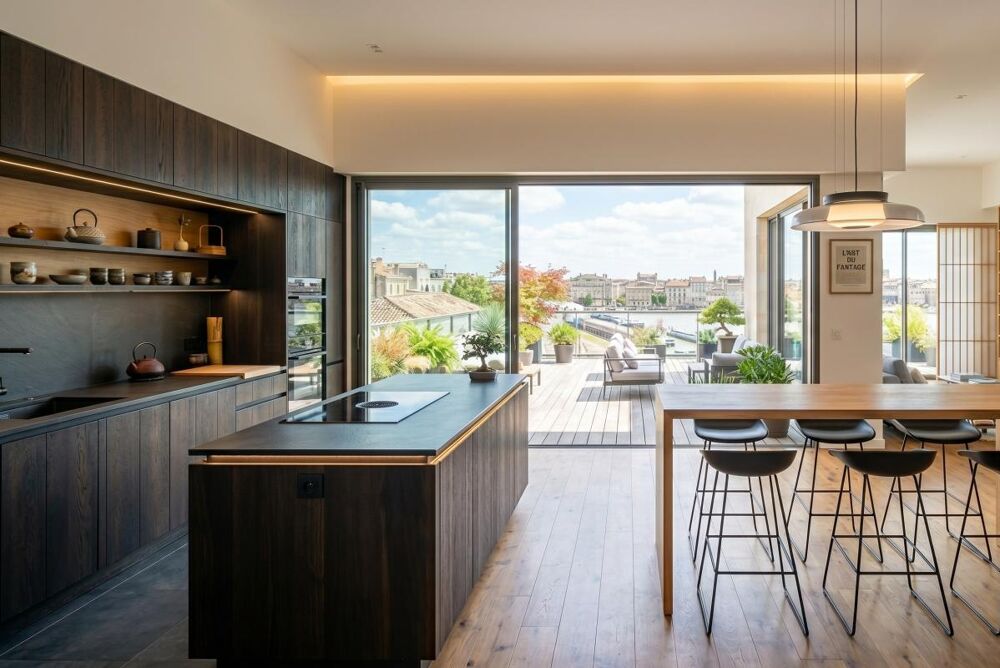 Vente Appartement *****Appartement haut de gamme T3 bis TRAVERSANT vue GARONNE DOUBLE TERRASSE avec ascenseur et local vélo CHARTRONS !!**** Bordeaux