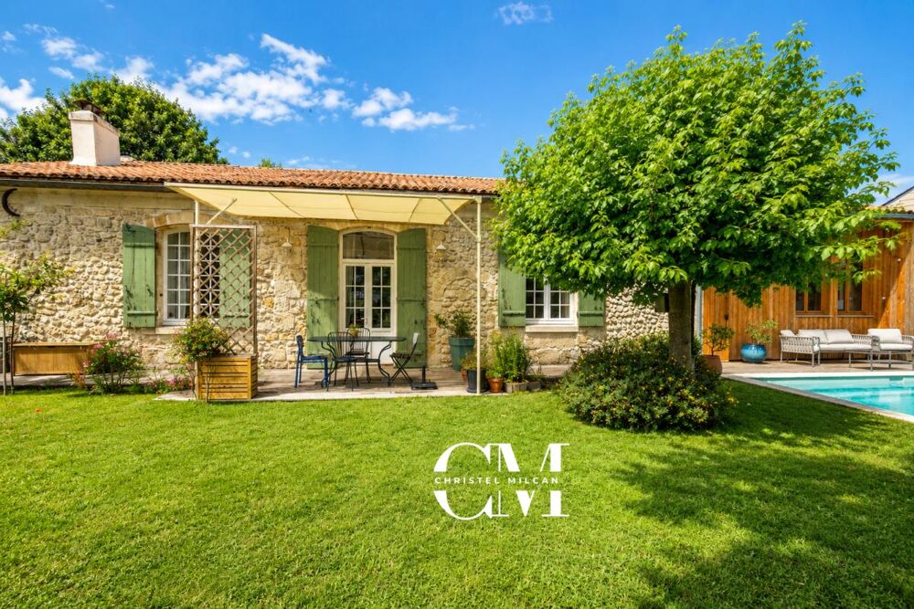 Vente Maison Maison en pierre plain pieds 175 m² Le Bouscat Centre, jardin, piscine, double garage Le bouscat