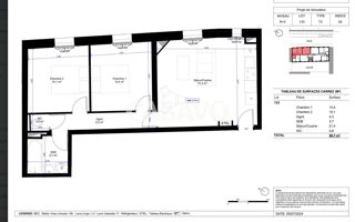  Appartement  vendre 3 pices 50 m