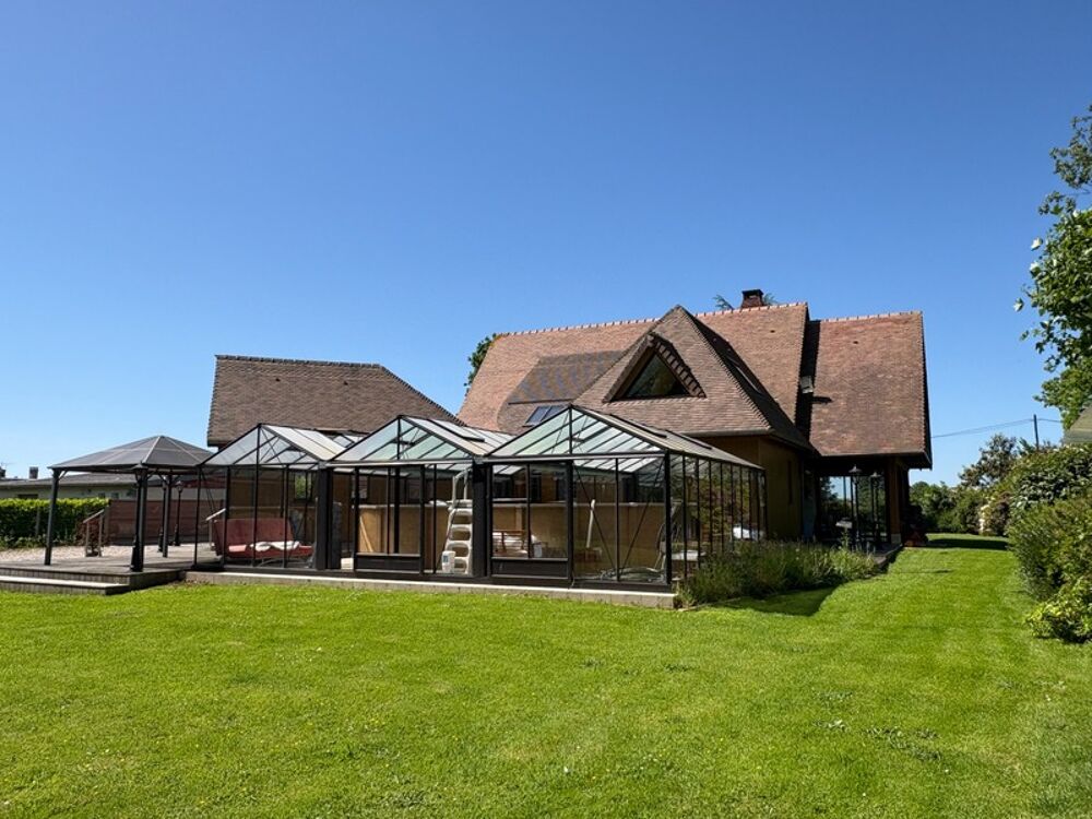 Charmante propriété au calme 244 m2 vie de plain-pied 5 chs 5388 m2 de terrain paysagé BEUZEVILLE LA GRENIER (76210)