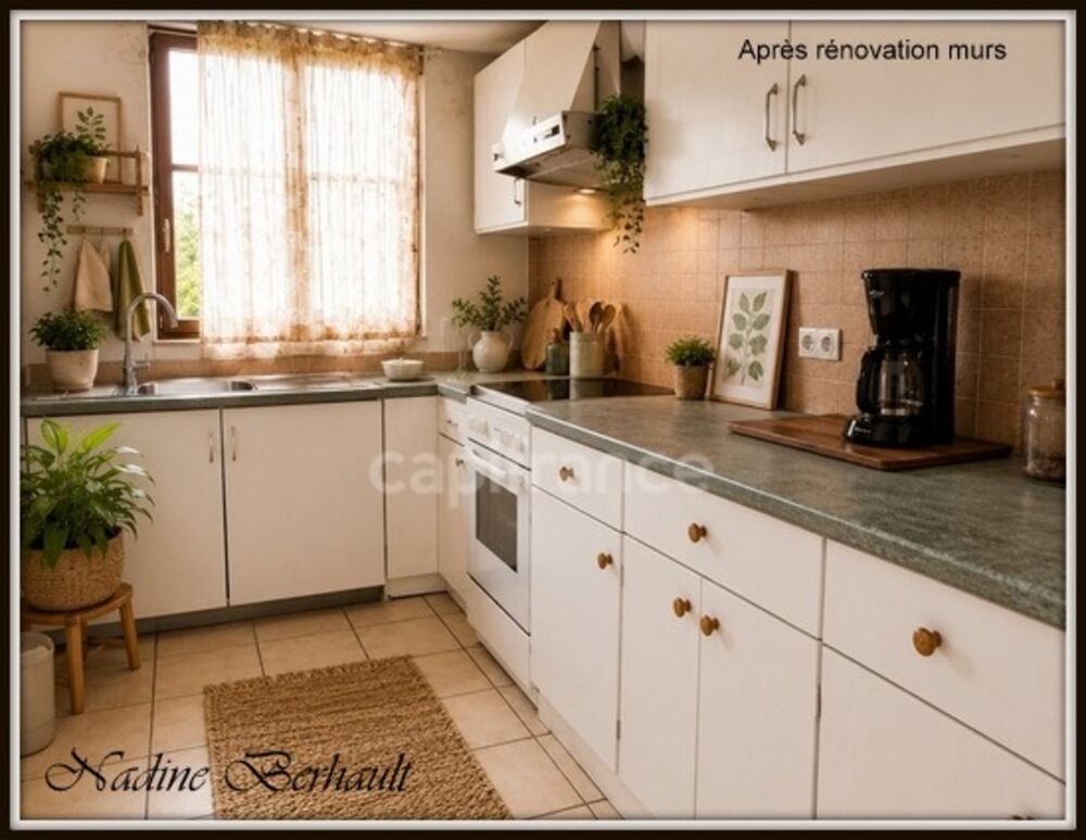 Maison à relooker, 4 pièces,2 chambres, vue sur le Loing en contrebas, Garage, cave, centre ville