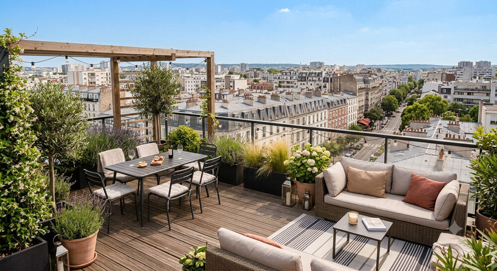 - T4 en DERNIER ETAGE orienté SUD-OUEST avec TERRASSES, PARKING, PROCHE GARE -