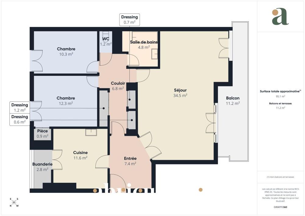 Vente Appartement Appartement 3 pièces de 94 m² –Quartier La Torse –  13100 Aix-en-Provence Aix en provence