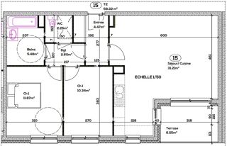 Appartement à vendre 3 pièces 68 m²