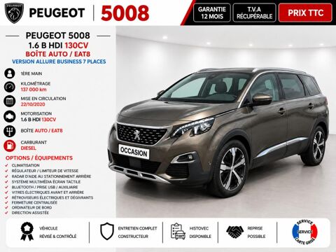 Peugeot 5008 1&deg; Main / 1.5L B HDI 130cv Version Allure business EAT8 7 pl 2021 occasion Abbecourt 60430
