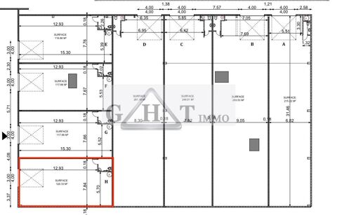   ENTREPOT 120M2  A LOUER BONDOUFLE 