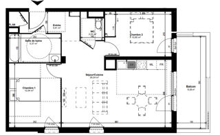  Appartement � vendre 3 pi�ces 65 m�