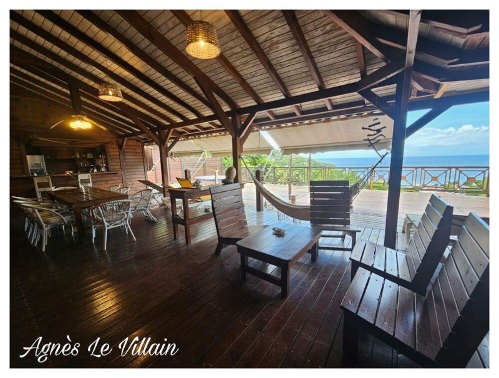 Vente Maison Villa 4 chambres  Spa Vue Mer + 2 logements + Bungalow indépendant Deshaies