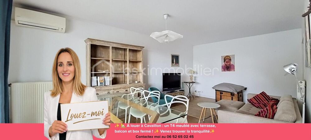 ? À louer à Cavaillon : un T4 meublé avec terrasse, balcon et box fermé !