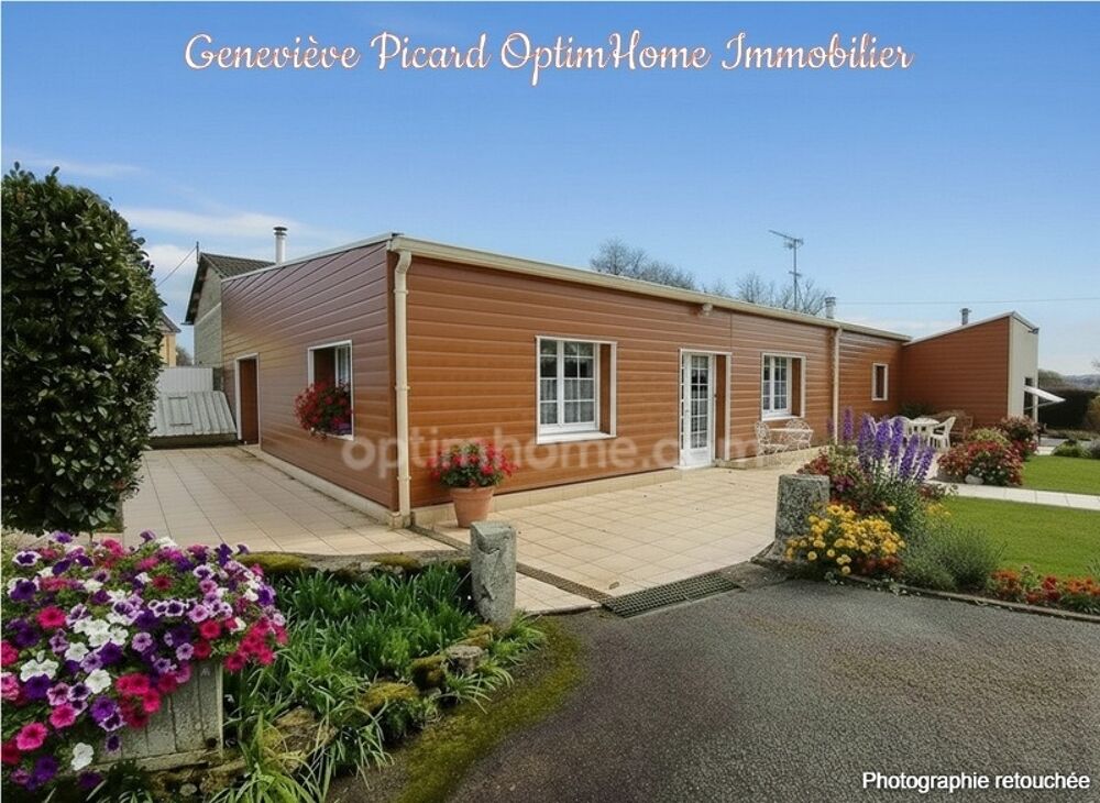 Maison de plain-pied de 152 m2 avec hangar indépendant de 150 m2 sur près de 2700 m2 de terrain proche des commerces de Merdrign