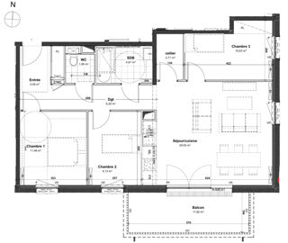  Appartement à vendre 4 pièces 82 m²