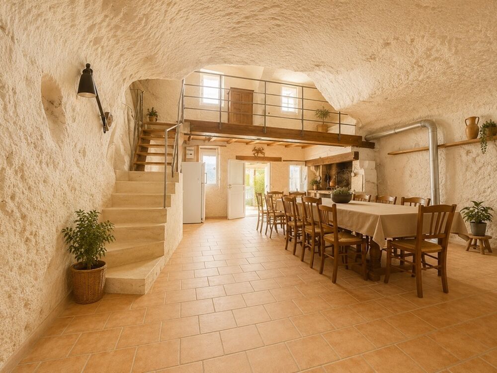 Maison avec vue panoramique et caves troglodytes à Luynes 37230
