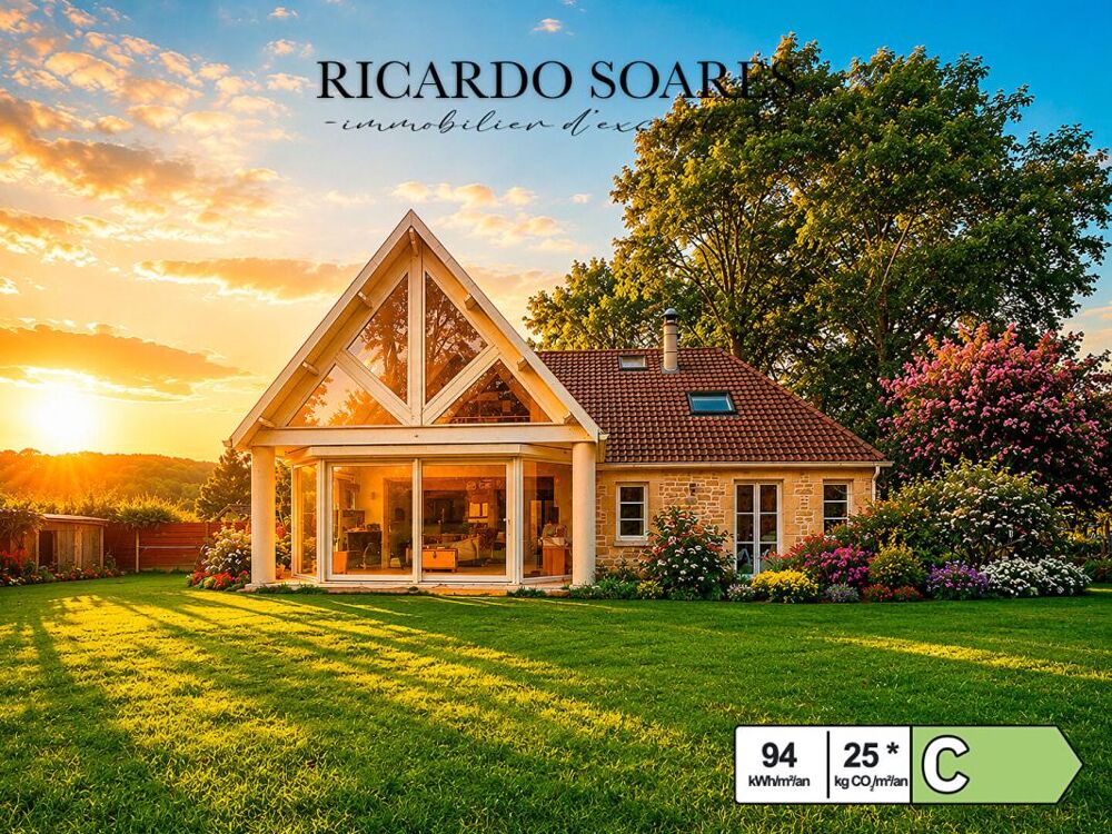 60940 ANGICOURT - MAISON D'ARCHITECTE 180 m² / GRAND SÉJOUR / 5 CHAMBRES / SOUS-SOL TOTAL / TERRAIN ARBORÉ 15 000 m²