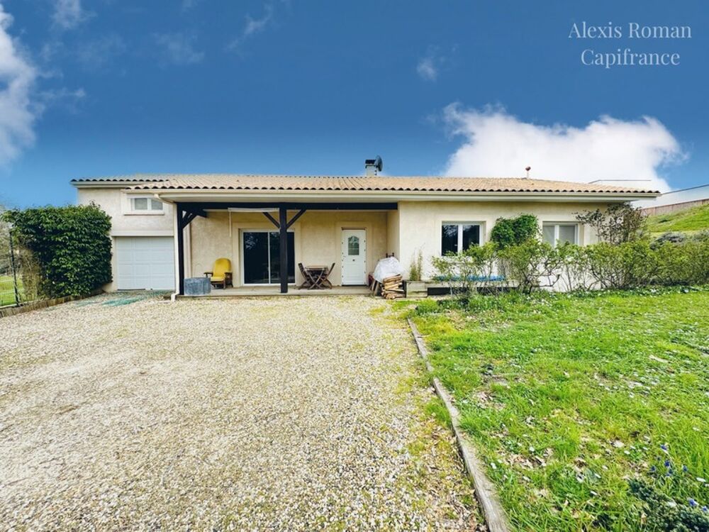 Maison récente de plain-pied  4 chambres  115 m² utiles  terrain 1 545 m²  au calme à 7 min de Montpon