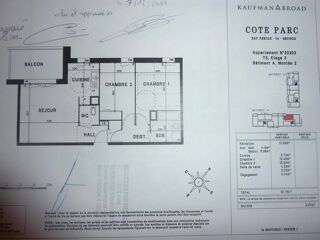  Appartement à louer 3 pièces 63 m²