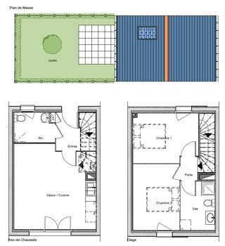 Location Maison T3 en duplex avec jardin et parking à ETAMPES Etampes