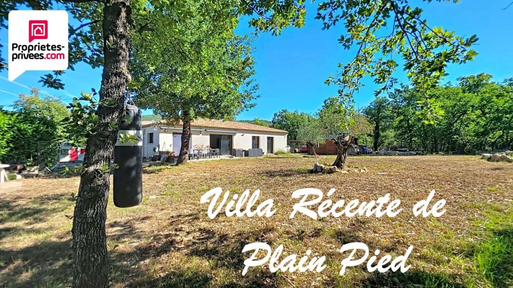 Vente Villa VILLA DE PLAIN PIED 5 PIECES DE 120 M2 ET TERRAIN CLOS ET PLAT  DE 2000 M2 Saint cezaire sur siagne