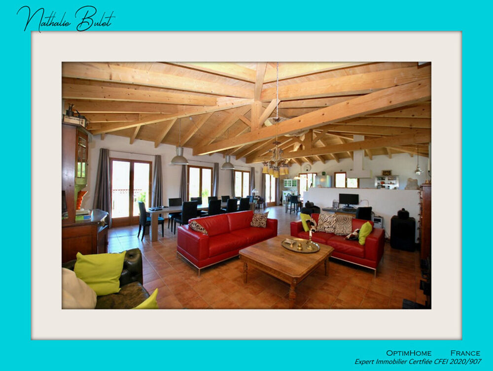 Vente Maison Villa 200 m² habitables – Terrain arboré, piscine et grand garage Roquebrun