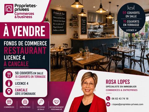 35260 CANCALE - BAR  RESTAURANT 65 COUVERTS, TERRASSE 420000 35260 Cancale
