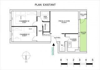 Appartement  vendre 3 pices 54 m