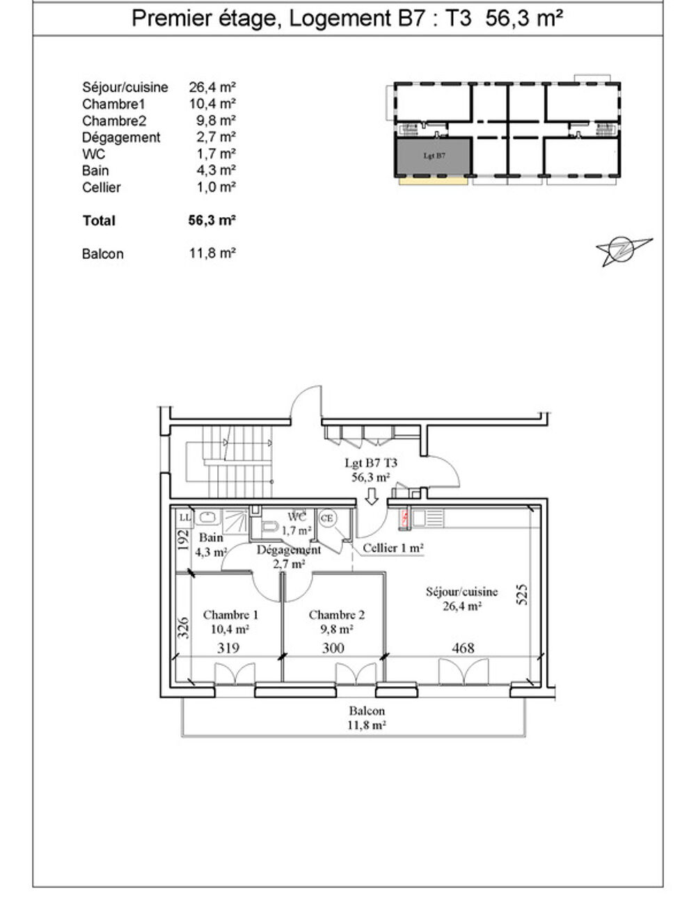 Appartement à vendre 3 pièces en plateau dans résidence entièrement rénovée  Vue Mont-Blanc