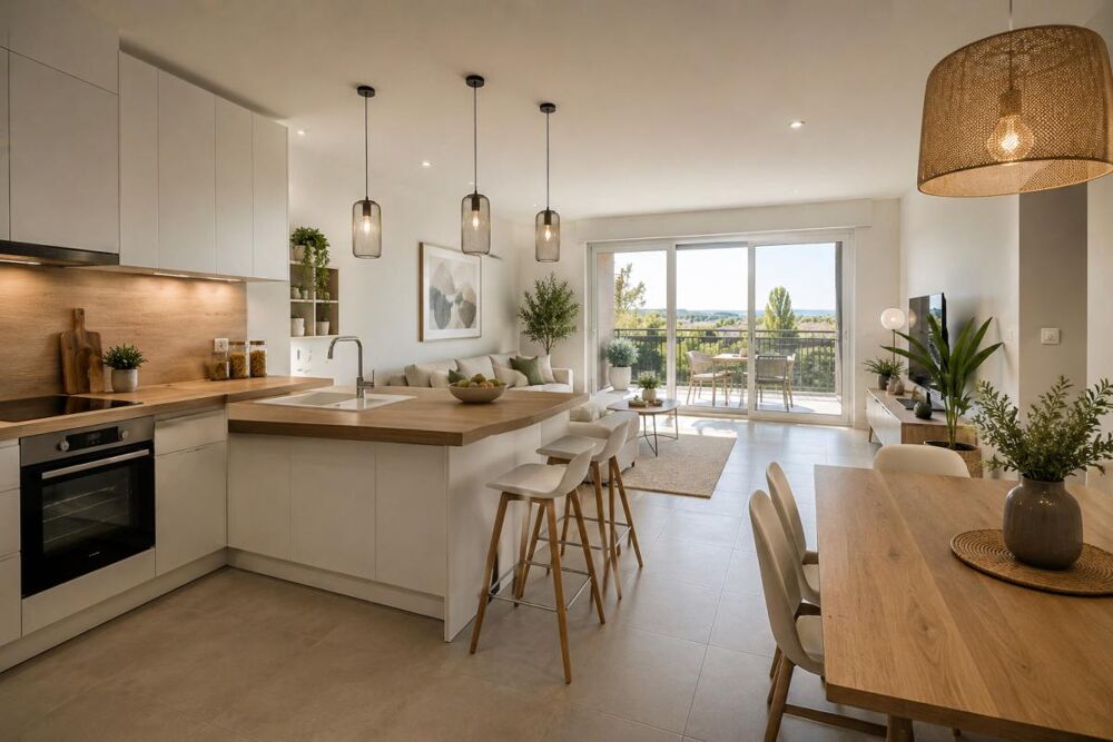 Vente Appartement T3 JASSANS-RIOTTIER 72m²  - TERRASSE -  GRAND SÉJOUR OUVERT Jassans riottier