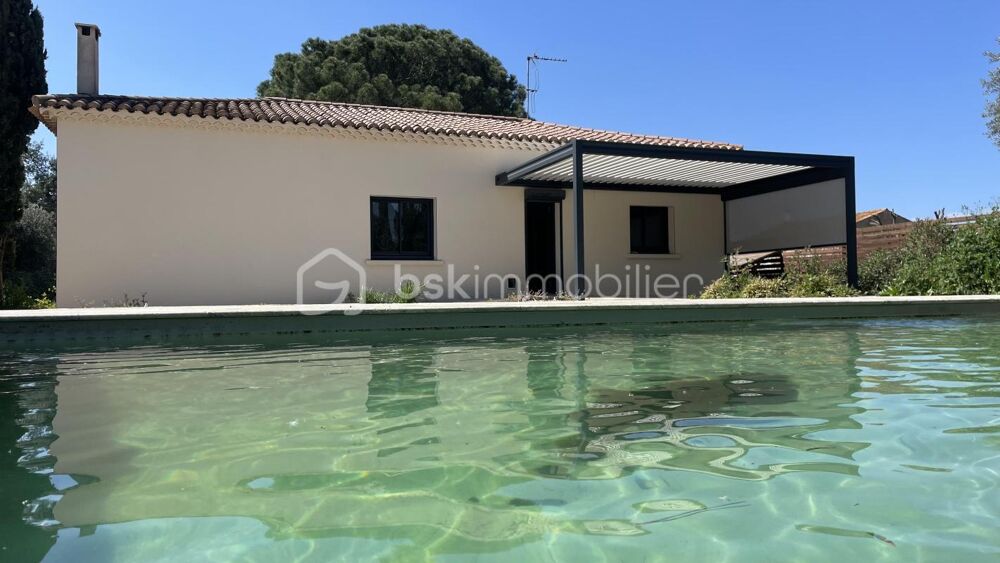Pézenas  Élégante villa de plain-pied rénovée, 160 m², terrain 1 970 m² avec piscine chauffée