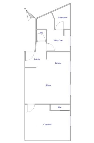  Appartement  vendre 2 pices 46 m