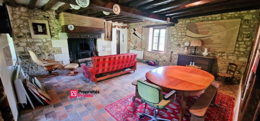 Baudres - longère de plain-pied 180 m² - 6 pièces/4 chambres - ascenseur - jardin arboré