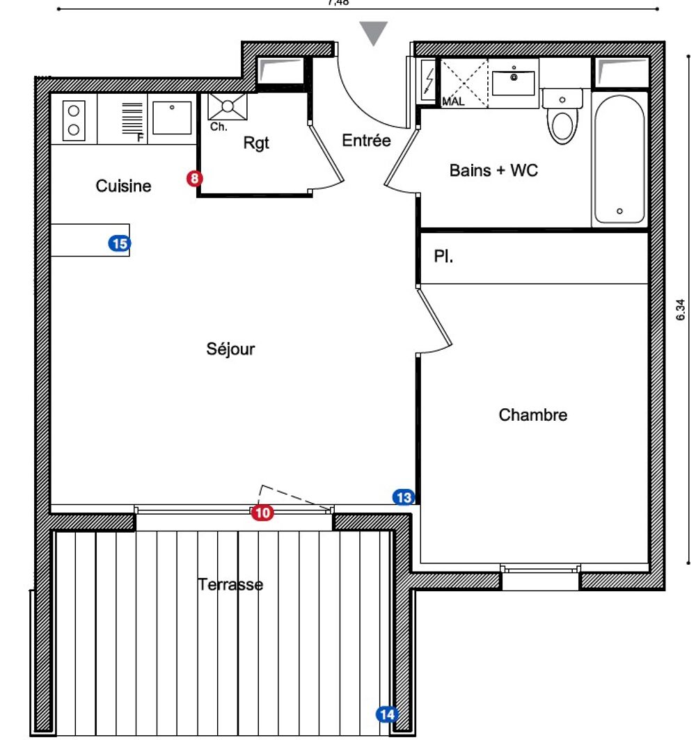 Location Appartement Appartement T2 avec jardin et parkings à MONDONVILLE Mondonville