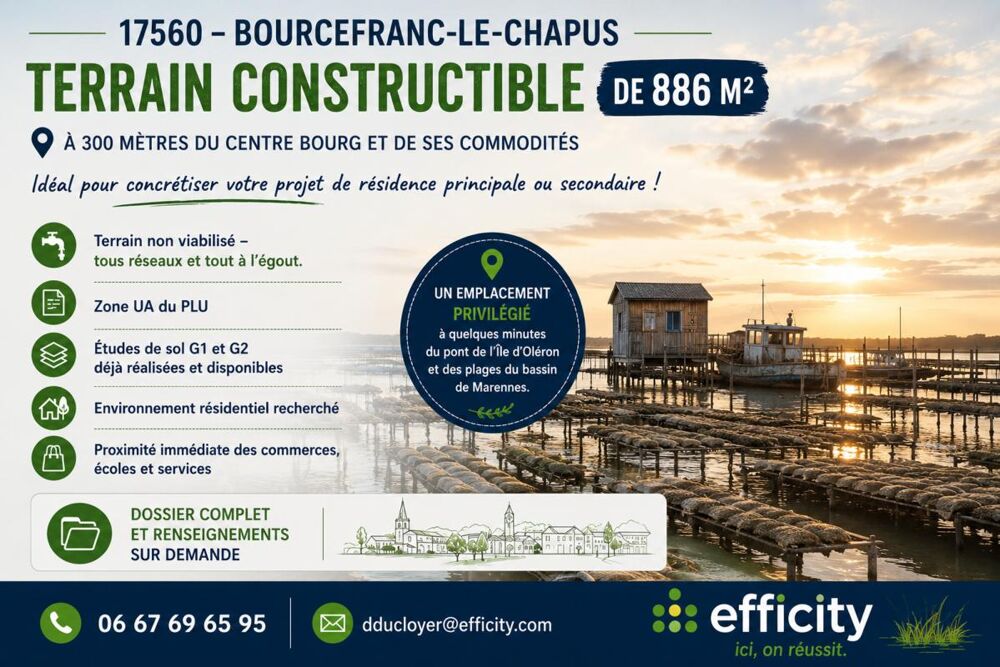 Vente Terrain Terrain Bourcefranc le chapus