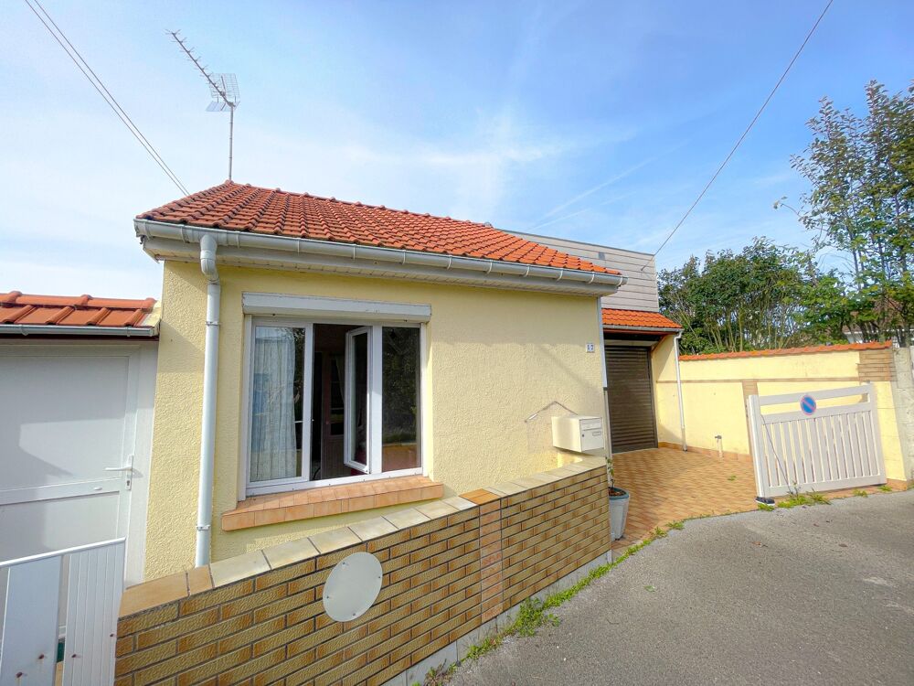 Vente Maison BERCK, Dpt (62)à vendre maison de plain pied P(3)de 58m2, indépendante, terrain de 215m2, 2chambres, terrasse, jardin ,garage, d Berck