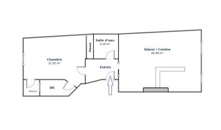  Appartement à vendre 3 pièces 52 m²