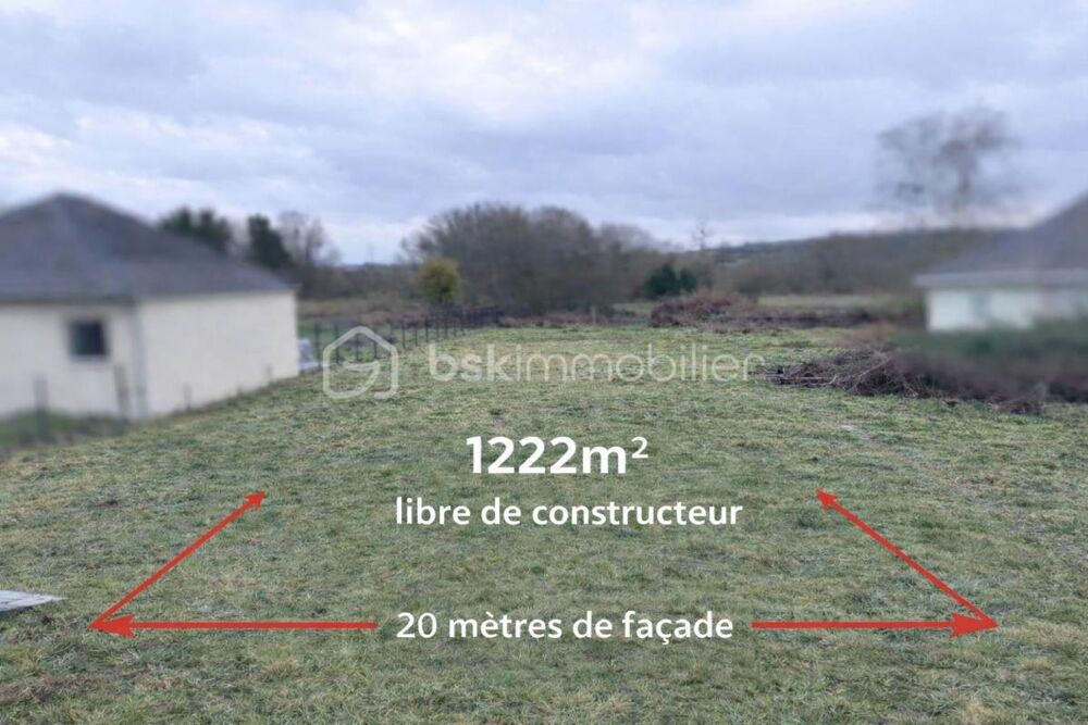 Vente Terrain RARE À TOURNES – 1 222 m² constructibles, réseaux en bordure, à saisir ! Tournes