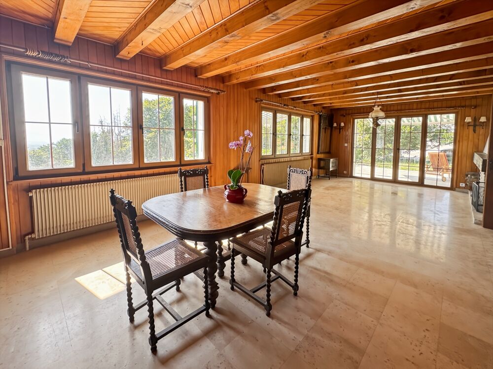 Chalet dexception de 5 chambres sur les hauteurs de Gex  Vue panoramique sur le lac Léman