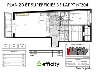  Appartement � vendre 3 pi�ces 79 m�