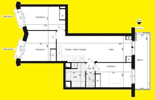  Appartement à vendre 4 pièces 72 m²