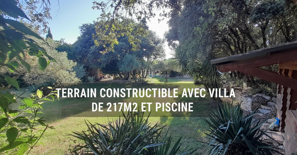Vente Villa Terrain constructible avec villa et piscine Montpellier