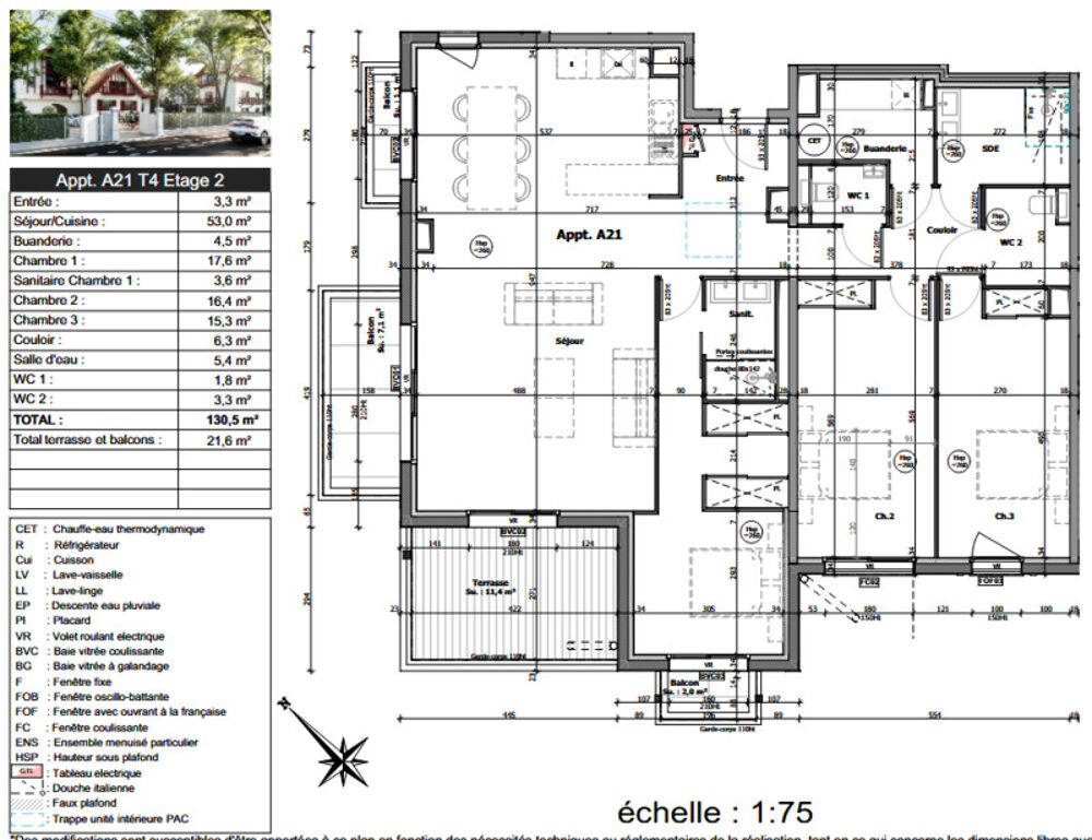appartement à vendre 4 pièces avec terrasse Andernos les bains