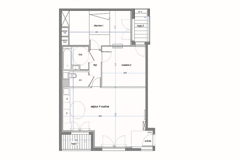 Vente Appartement 92150 Suresnes Centre - 3P de 62m2 avec loggia  situé au 3e étage d'un copropriété de standing intimiste Suresnes