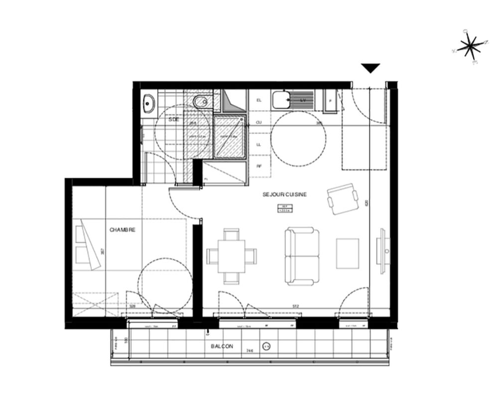Appartement a louer chatillon - 2 pièce(s) - 47 m2 - Surfyn